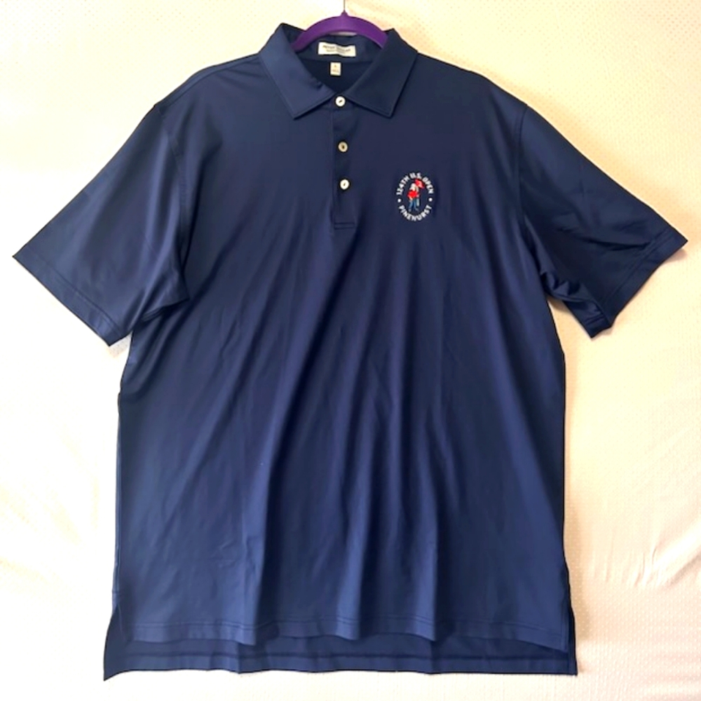 Peter Millar 2024 U.S. Open Golf Polo Pinehurst No. 2 Mens Size Large Navy